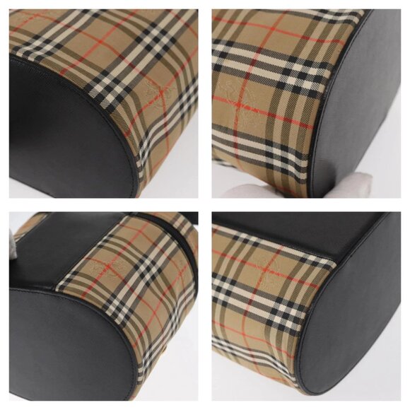 Authentic BURBERRY Nova Check Vanity Hand Bag bst384-121825 - Picture 10 of 16